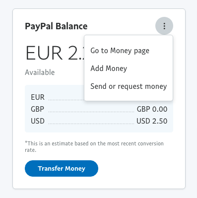 Funding PayPal account