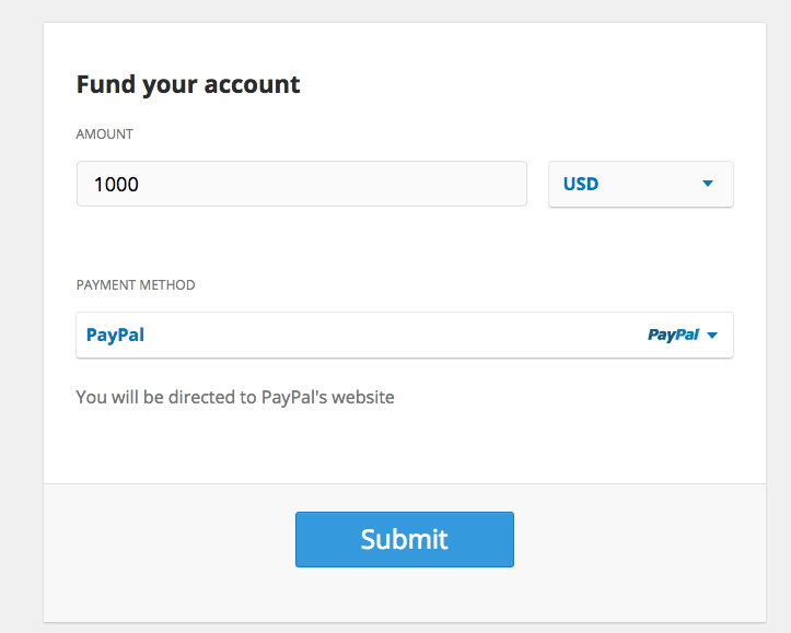 eToro PayPal deposit