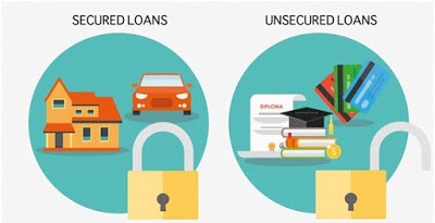 Depiction of secured and unsecured loans