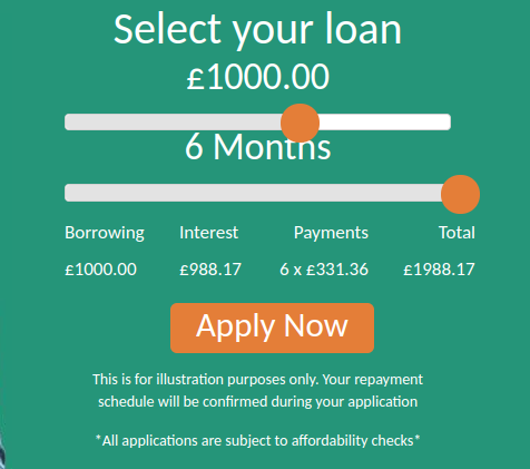 QuidMarket loan application page