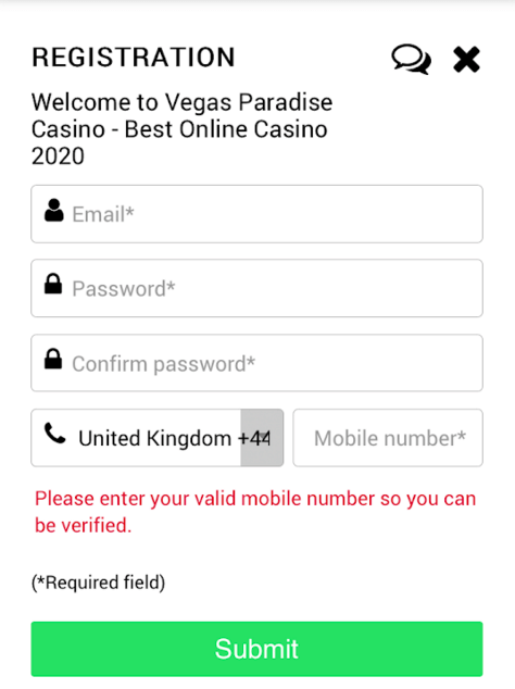 Vegas Paradise register