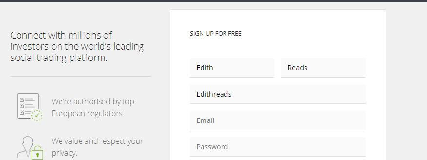 Cryptocurrency Trading – eToro trading account registration 