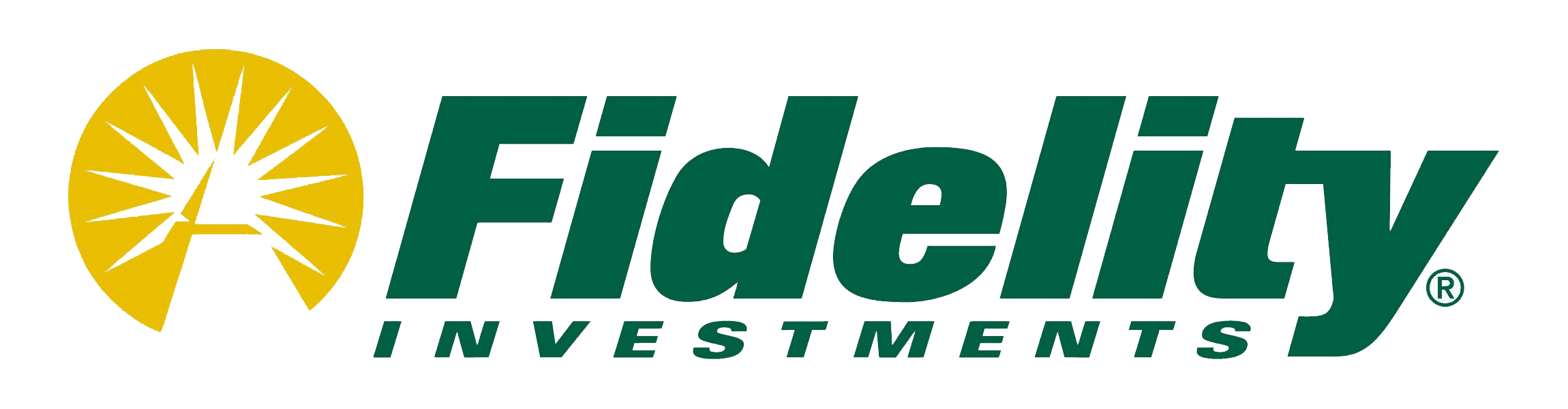 Fidelity Investments trader app logo in green preceded by a bright star 