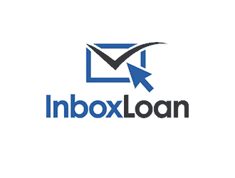 InboxLoan logo in Blue and Green colors: envelope with arrow pointing inwards