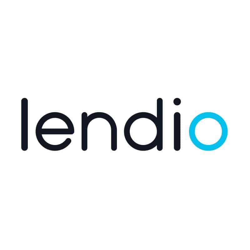 Lendio logo in black and letter O in blue