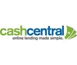 Cash Central logo in green and blue colors with dollar sign on a green paper note