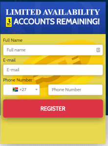 Bitcoin Lifestyle's registration page capturing name, email and phone number