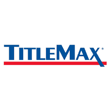 TitleMax Auto Title loan company logo in blue and underlined in red 