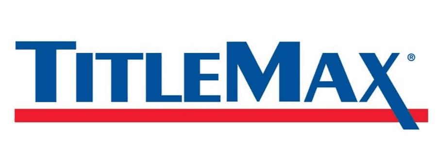 TitleMax Auto Title loan company logo in blue and underlined in red 