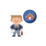 Depiction of a man with a house in mind - real estate Broker | Learnbonds
