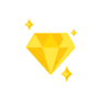 A gold sparkling diamond