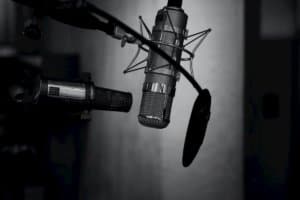In this photo studio microphone.