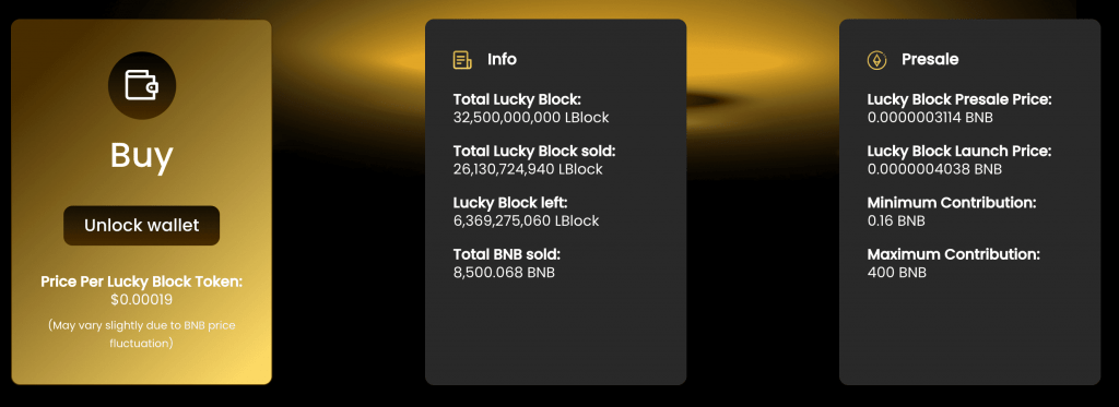 Lucky Block pre-sale