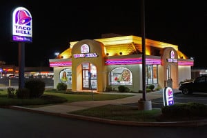 Photo by Anthony92931 - https://en.wikipedia.org/wiki/Taco_Bell#/media/File:Taco_Bell_Night.JPG