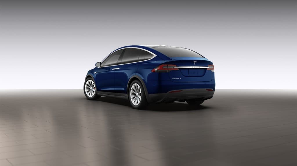 Blue Model X Tesla Design Studio