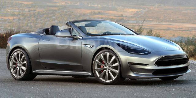 Tesla Motors Inc (TSLA) Roadster rendering by Omni Auto